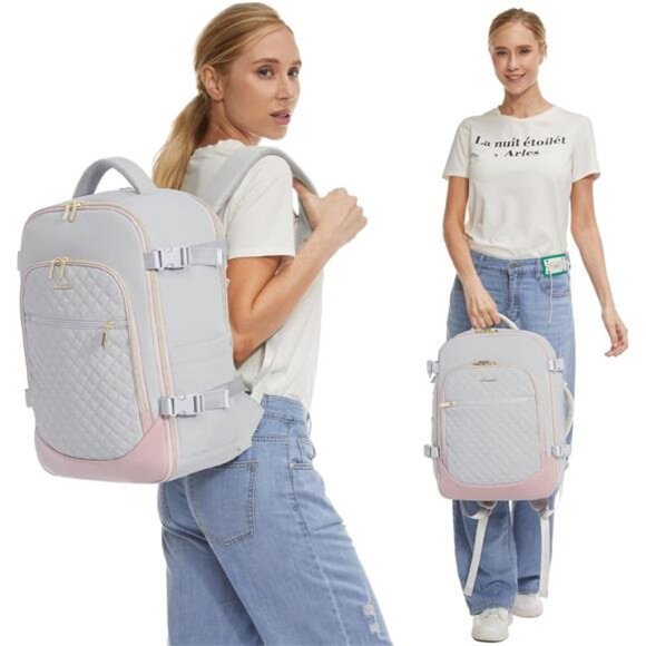 LOVEVOOK Travel Backpack for Women, 15.6in Laptop Backpack TSA Approved Carry main image 6